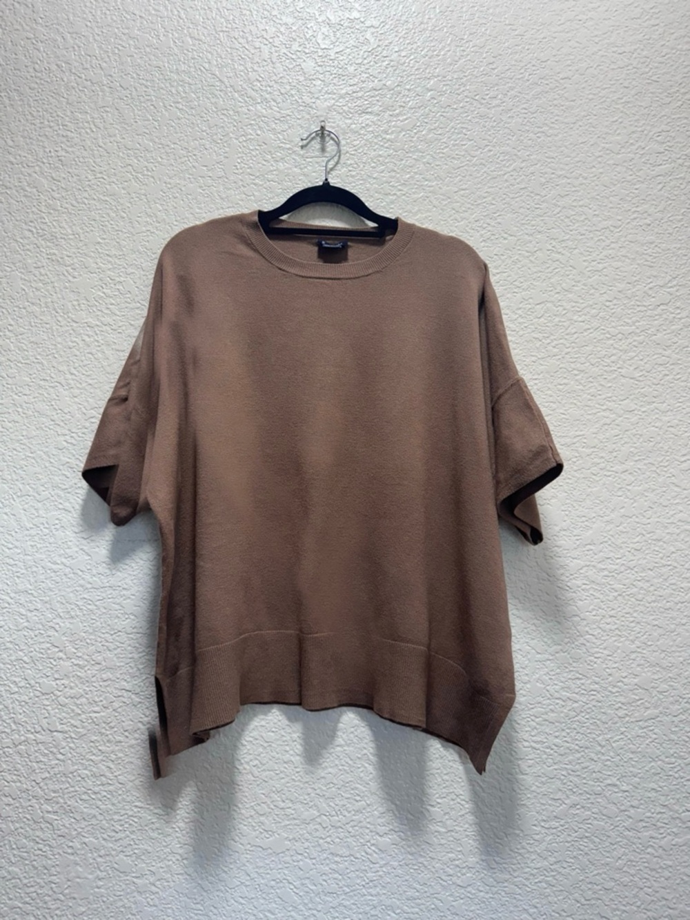 Women’s Splendid Brown Crewneck Short-Sleeve Sweater